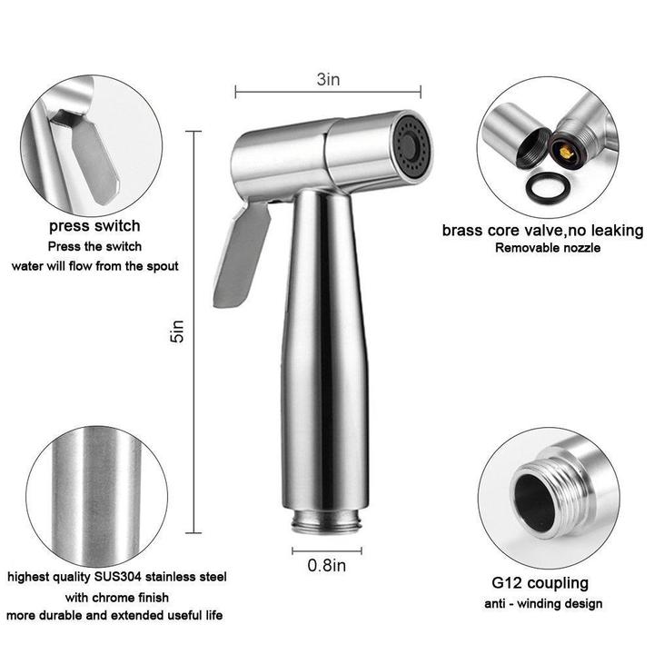 Hand Held Toilet Bidet Sprayer lockandclock